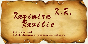 Kazimira Ravilić vizit kartica